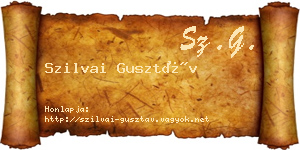 Szilvai Gusztáv névjegykártya