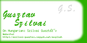 gusztav szilvai business card